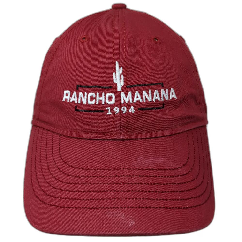 Ouray Baseball Cap Red One Size Strapback Rancho Manana Cactus Cave Creek AZ Hat